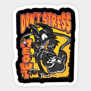 Don't Stress Meowt Black Cat by eShirtLabs Sticker